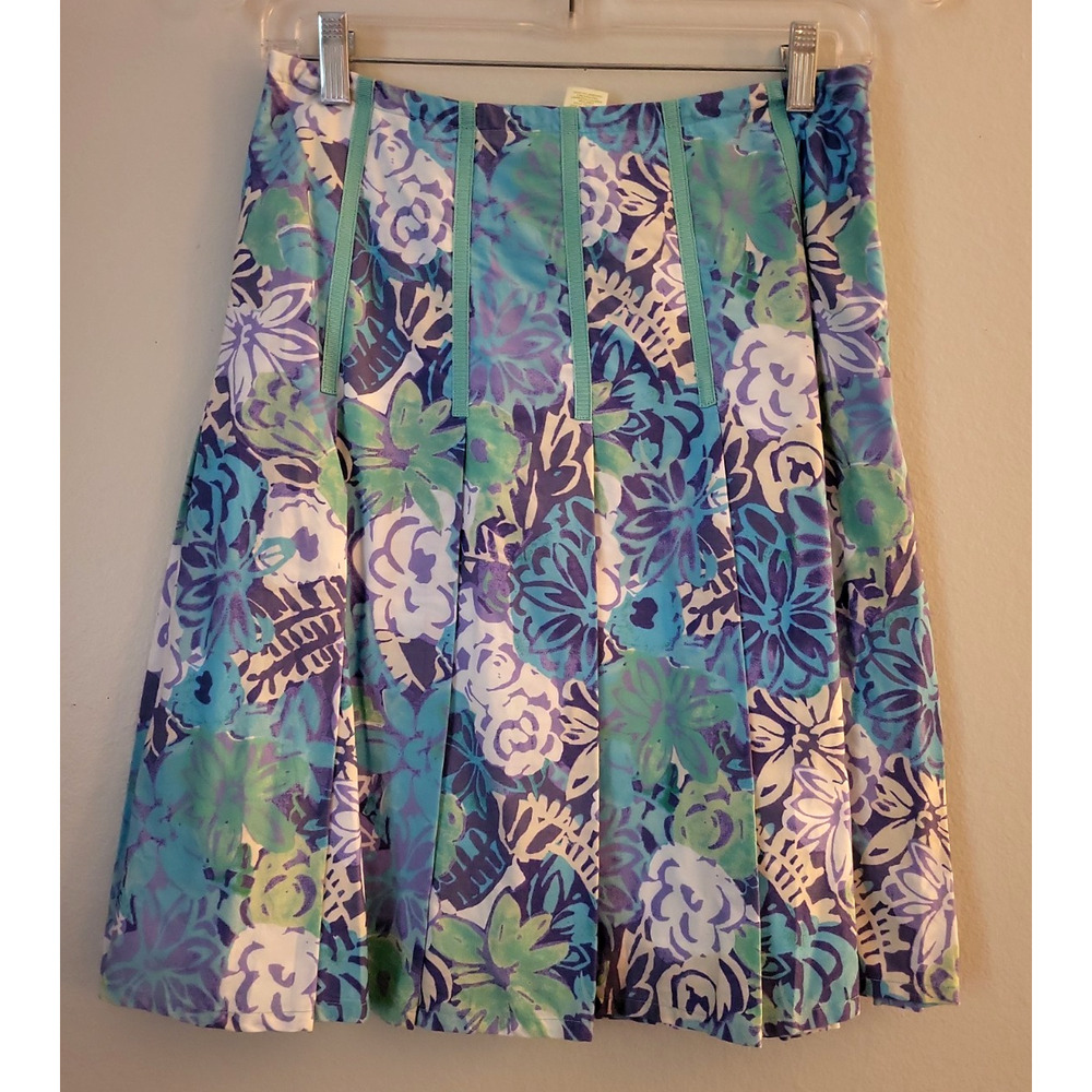 VTG Y2K Sigrid Olsen 2P Blue Floral A-Line Skirt NOS Fairy Cottagecore Twee Art